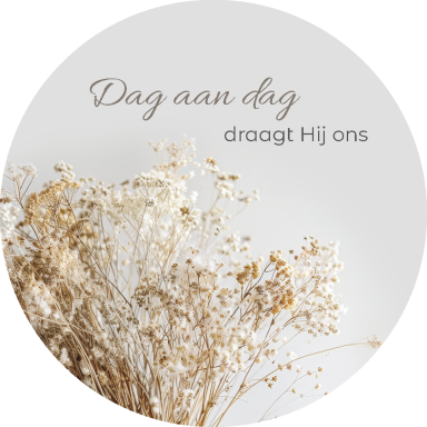 Muurcirkel Dag aan dag draagt Hij ons